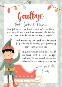 Christmas Elf Mod GOODBYE design preview