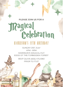 Wizard Magic School INVITE Magical: Wizard Magic School INVITE Magical