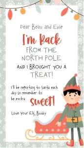 Christmas Elf Modern TAG Arrival: Christmas Elf Mod TAG Arrival Treat Elf