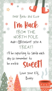 Christmas Elf Modern TAG Arrival Mug: Christmas Elf Mod TAG Arrival Treat Mug