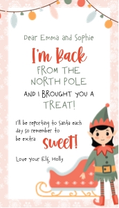 Christmas Elf Girl TAG Arrival: Christmas Elf Girl TAG Arrival Treat Elf