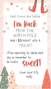 Christmas Elf Girl TAG Arrival Tree: Christmas Elf Girl TAG Arrival Treat Tree