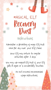 Christmas Elf Girl TAG Elf Dust Trees: Christmas Elf Girl TAG Dust Tree