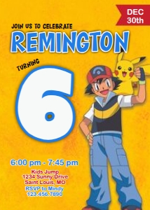 Pokemon: Pokemon Invitation