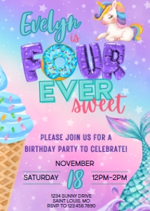 FOURever Sweet design preview