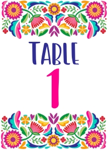 fiesta table numbers design preview