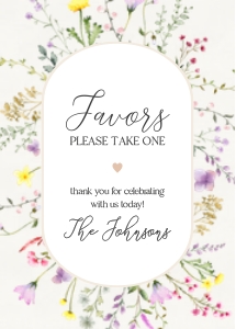 delicate wildflower - favors and gifts bundle design preview