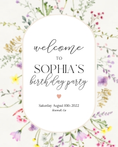 delicate wildflower - birthday bundle design preview