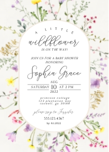 delicate wildflower - baby shower bundle design preview