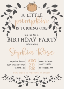 little pumpkin - birthday bundle design preview