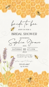 honey bee - bridal shower invite design preview