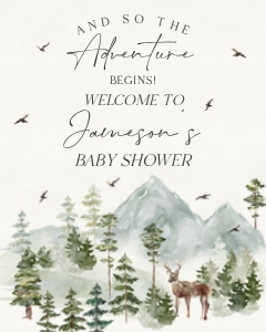 forest - welcome sign design preview