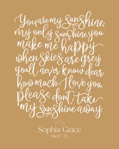 you are my sunshine design preview