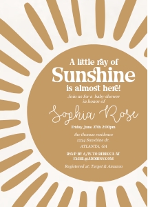 sunshine - baby shower invite: sunshine - baby shower invite