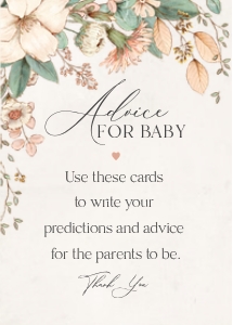 blush floral - baby shower bundle design preview