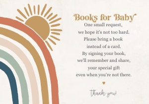 sunshine - books for baby: sunshine - baby shower invite