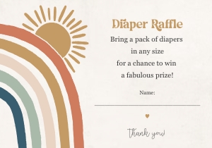 sunshine - diaper raffle: sunshine - baby shower invite