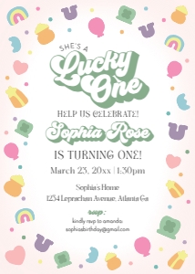 lucky charm - first birthday bundle design preview