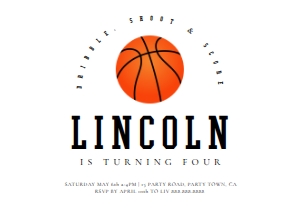 Basketball Birthday Invitation 2: Basketball Birthday Invitation 2 Shopify