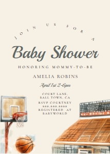 Basketball Baby Shower Invitation: Basketball Baby Shower Invitation shopify
