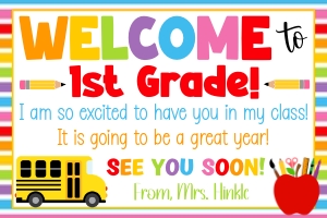 Welcome Back To School Postcard design preview