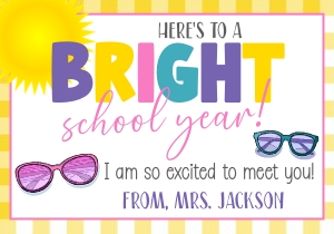 Here's to a Bright School Year Back to School Postcard design preview