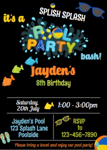 Pool Party Invitation: 1151024502