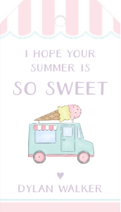 Ice Cream Truck EOY Tag - Pink design preview
