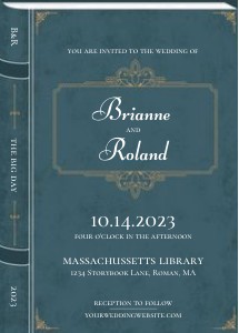 Wedding Invitation, Book, Literary - Lagoon: Wedding Invitation, Book Literary Library