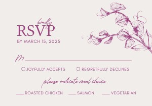 Sweet Pea, RSVP: Sweet Pea Wedding Invitation SUITE