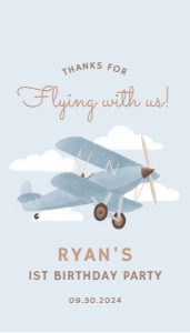 Favor Tag - Biplane - 9995: Birthday Bundle (Any Age) - Biplane - 9995