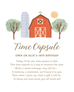 Time Capsule (Sign) - On the Farm - 9997: Time Capsule - On the Farm - 9997