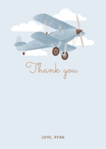 Thank You Card - Biplane - 9995: Birthday Bundle (Any Age) - Biplane - 9995