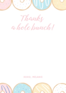 Thank You Card - Donuts - 9993: Thank You Card - Donuts - 9993