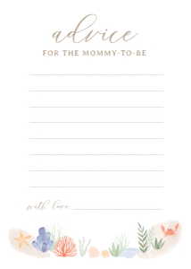 Advice - Under the Sea - 1002: Baby Shower Games - Under the Sea - 1002
