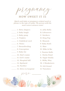 How Sweet It Is - Under the Sea - 1002: Baby Shower Games - Under the Sea - 1002