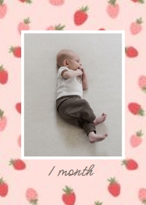 Photo Banner (5x7) - Strawberries - 9980: Photo Banner - Strawberries - 9980
