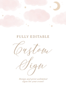 Custom Sign - Over the Moon - 1020 design preview