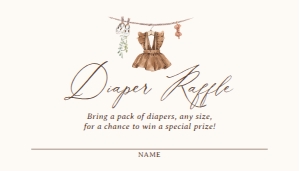 Diaper Raffle Ticket & Sign - Baby Clothes (Girl) - 1061 design preview