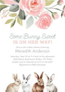 Baby Shower Invitation - Some Bunny is on the Way design preview