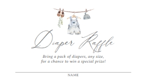 Diaper Raffle Ticket & Sign - Baby Clothes (Boy) - 1063 design preview