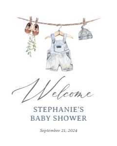 Welcome Sign - Baby Clothes (Boy) - 1063 design preview