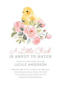 Baby Shower Invitation - Little Chick design preview