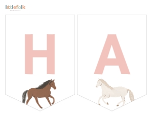 Pennant Banner - Horses - 9948: Pennant Banner - Horses - 9948