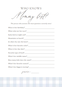 Who Knows Mommy Best - Blue Gingham - 1068 design preview