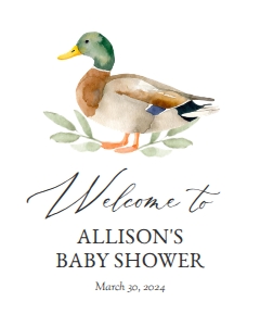 Welcome Sign - Duck - 1078 design preview