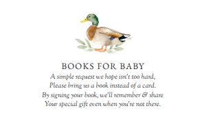 Books for Baby Card - Duck - 1078 design preview