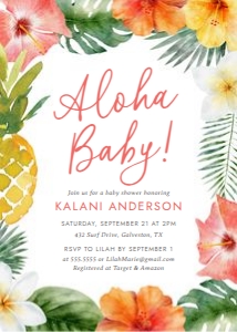 Baby Shower Invitation - Aloha Baby design preview