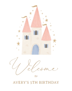 Welcome Sign - Princesses (Castle) - 9985 design preview