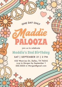 Birthday Invitation - Groovy Palooza design preview